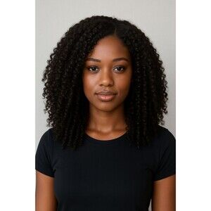 ISEE Kinky Curly 24" 6x4 Wear Go Glueless Pre Plucked Closure Human Hair Wig